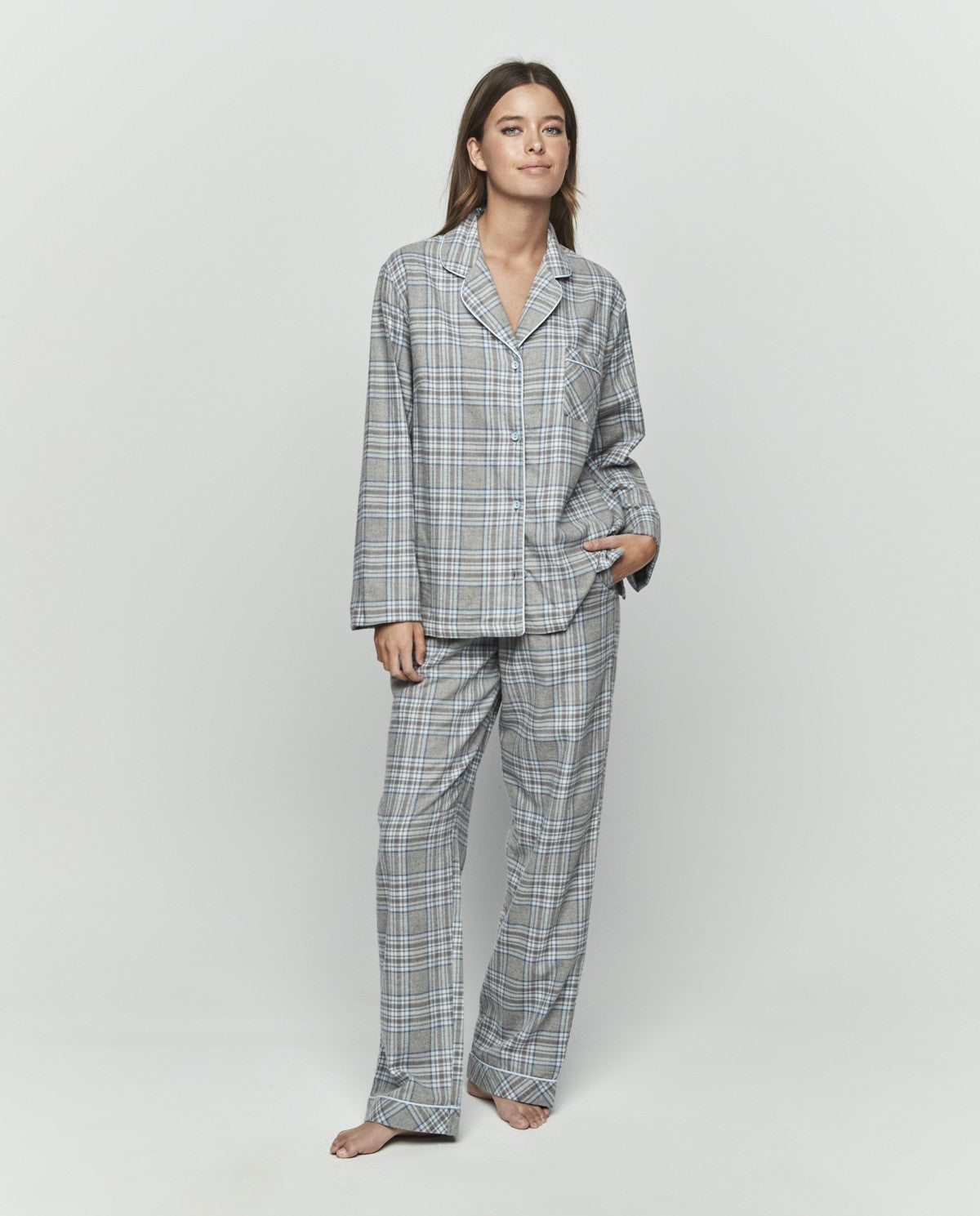 Selmark Pigiama Invernale Aperto da Donna P11476 2510S58