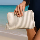 Maestri Cotonieri Home Pochette Portofino in Cotone Rigato con Zip