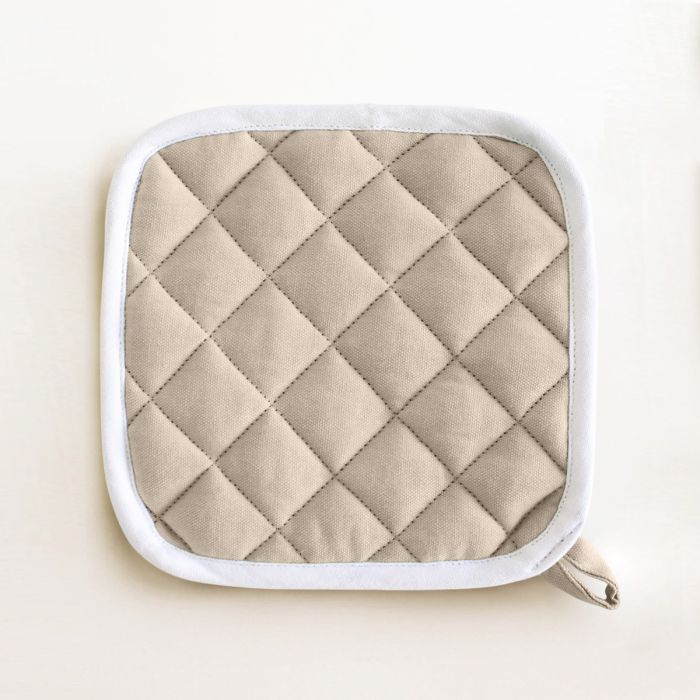 Maestri Cotonieri Set 2 Presine da Cucina India in Cotone con Bordo Bianco