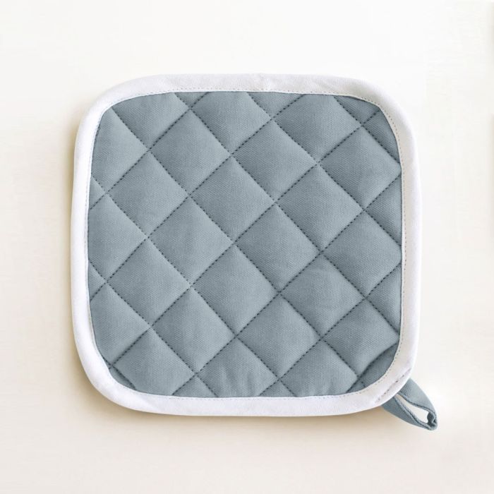 Maestri Cotonieri Set 2 Presine da Cucina India in Cotone con Bordo Bianco