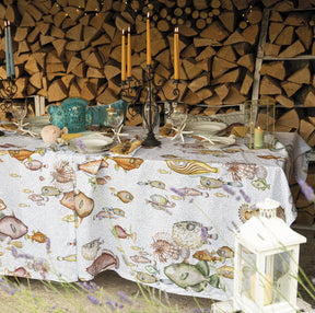 Tessitura Toscana Telerie Tovaglia e Runner in 100% Puro lino Reef - Varie dimensioni - Passarelli Biancheria