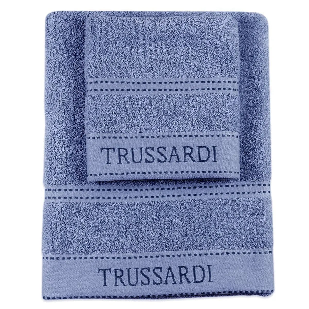Trussardi Home Sponge Set 1+1 in Pure Cotton Ribbon S28