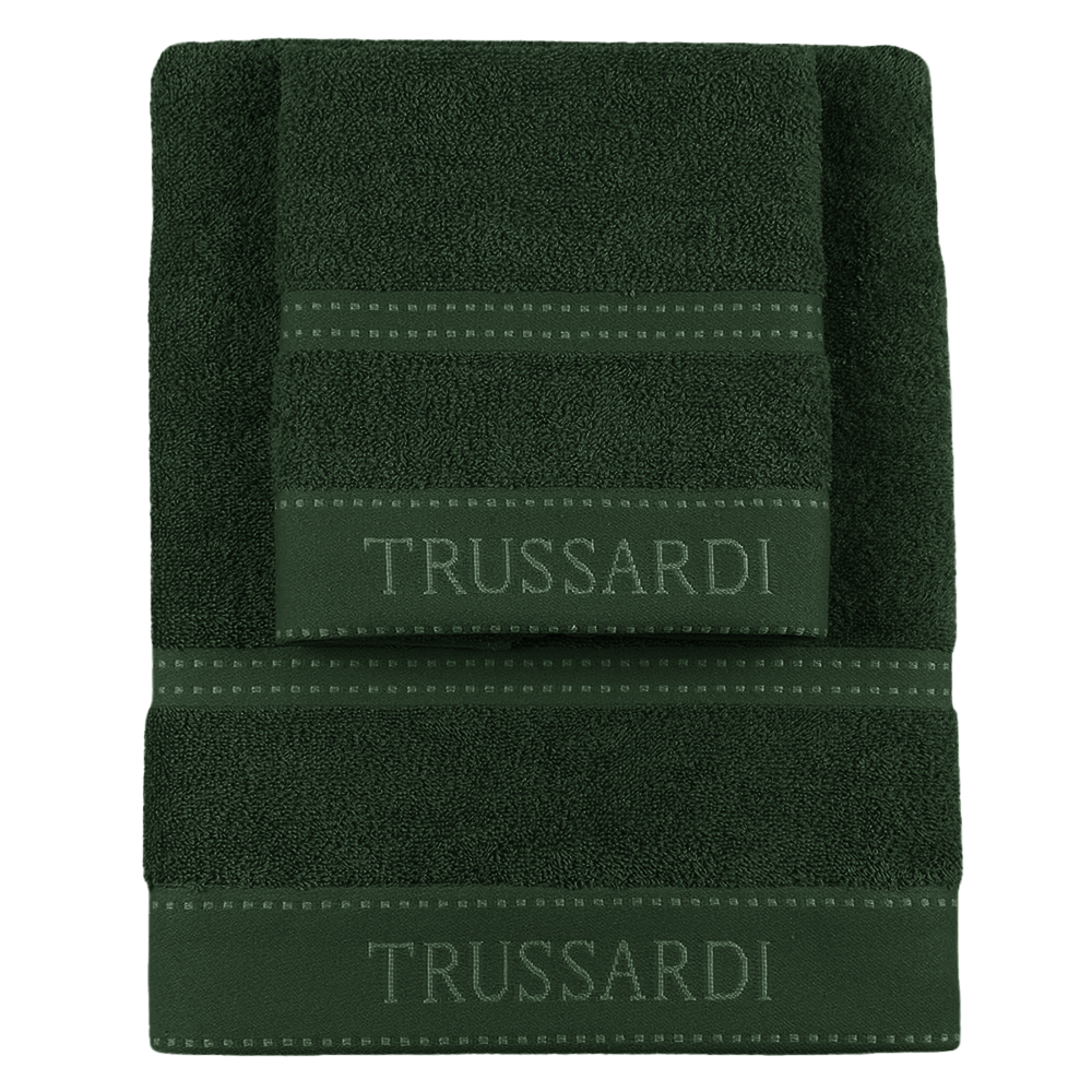 Trussardi Home Sponge Set 1+1 in Pure Cotton Ribbon S28
