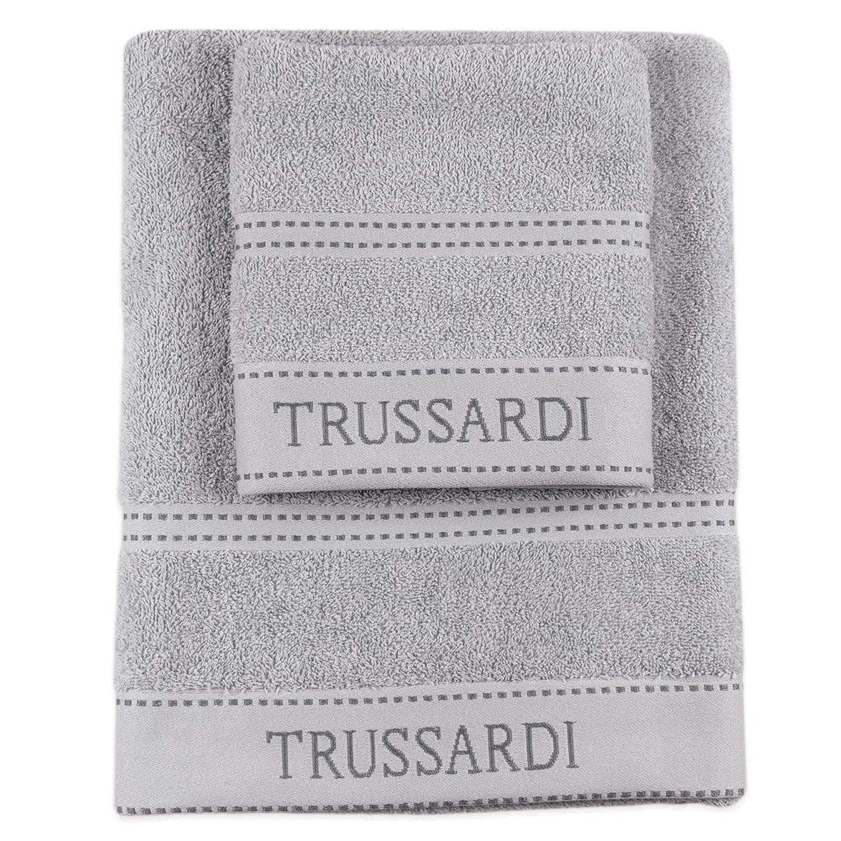 Trussardi Home Set Spugna 1+1 in Puro Cotone Ribbon S32