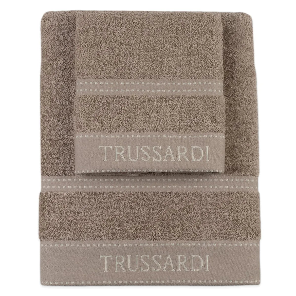 Trussardi Home Sponge Set 1+1 in Pure Cotton Ribbon S28