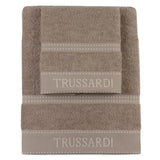 Trussardi Home Set Spugna 1+1 in Puro Cotone Ribbon S32