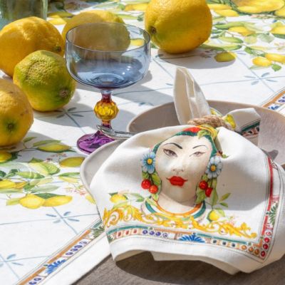 Tessitura Toscana Telerie Tovaglia e Runner in M.Lino Zagara - Varie Dimensioni