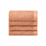 Biancoperla Set 4 Lavette in Spugna di Cotone Tinta Unita - Perla