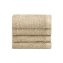 Biancoperla Set 4 Lavette in Spugna di Cotone Tinta Unita - Perla