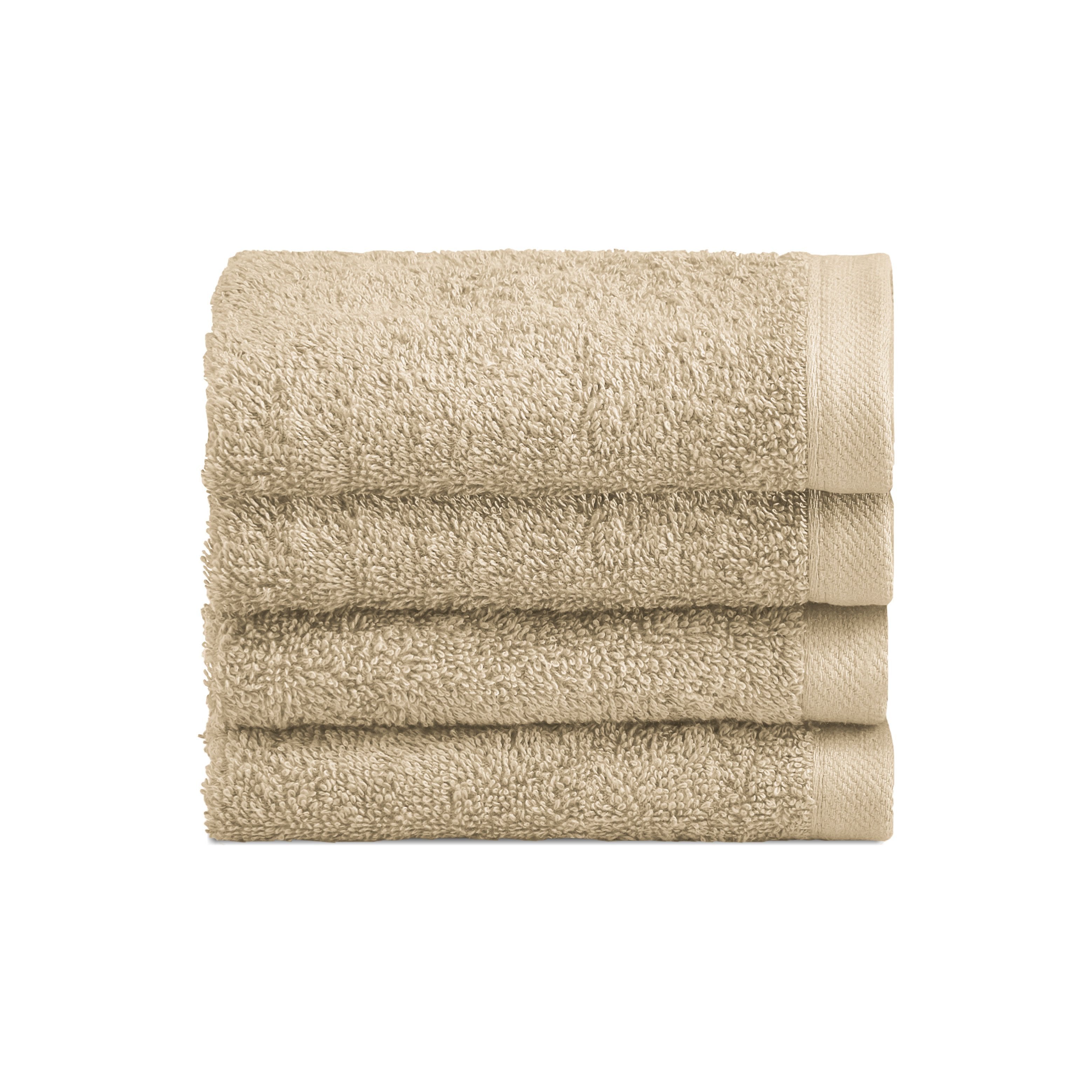 Biancoperla Set 4 Lavette in Spugna di Cotone Tinta Unita - Perla