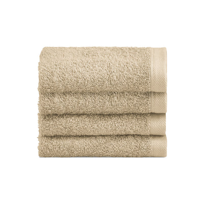 Biancoperla Set 4 Lavette in Spugna di Cotone Tinta Unita - Perla