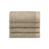 Biancoperla Set 4 Lavette in Spugna di Cotone Tinta Unita - Perla