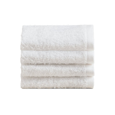 Biancoperla Set 4 Lavette in Spugna di Cotone Tinta Unita - Perla