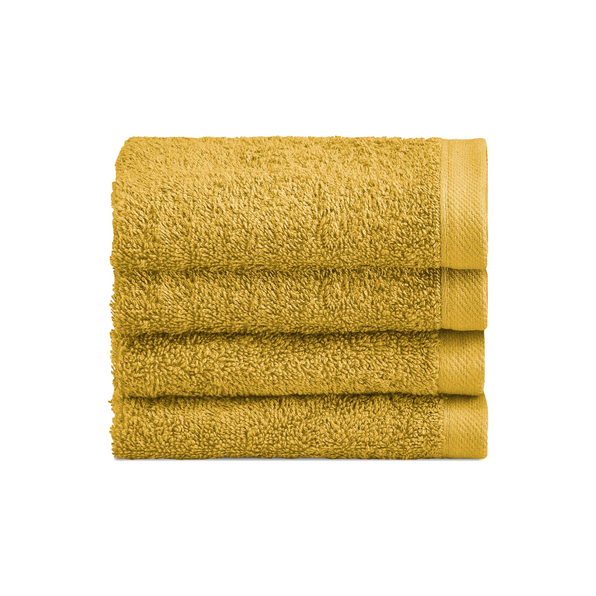 Biancoperla Set 4 Lavette 30x30 in Spugna di Cotone Tinta Unita - Perla - Bergame