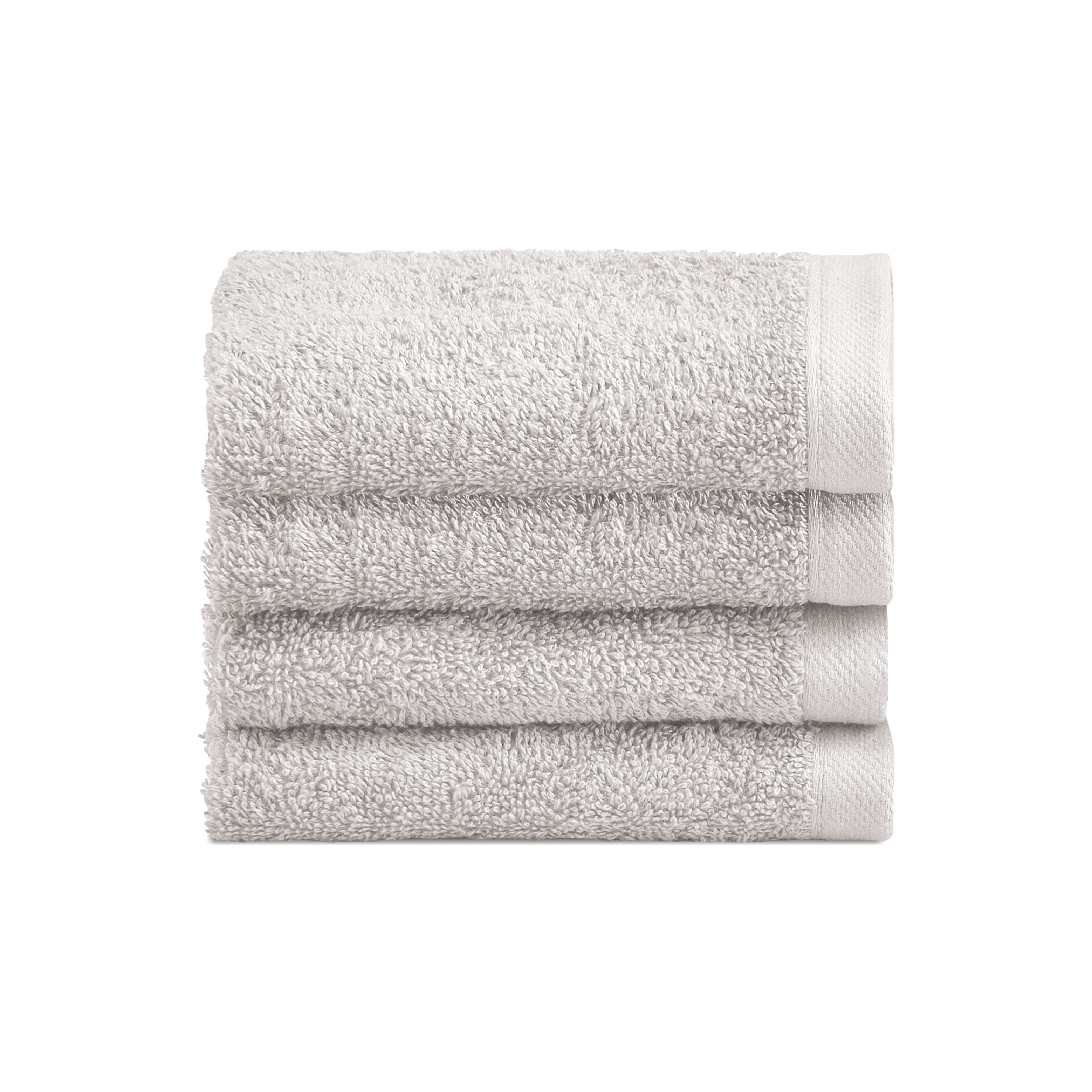 Biancoperla Set 4 Lavette in Spugna di Cotone Tinta Unita - Perla