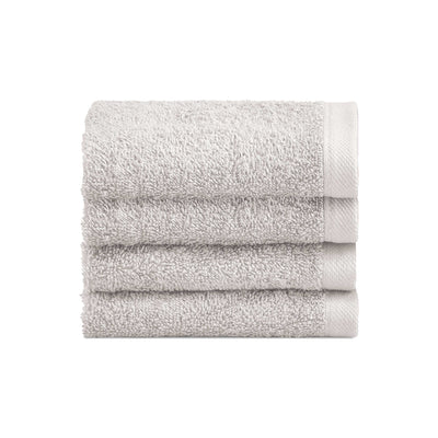 Biancoperla Set 4 Lavette in Spugna di Cotone Tinta Unita - Perla