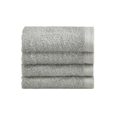 Biancoperla Set 4 Lavette in Spugna di Cotone Tinta Unita - Perla