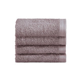 Biancoperla Set 4 Lavette in Spugna di Cotone Tinta Unita - Perla
