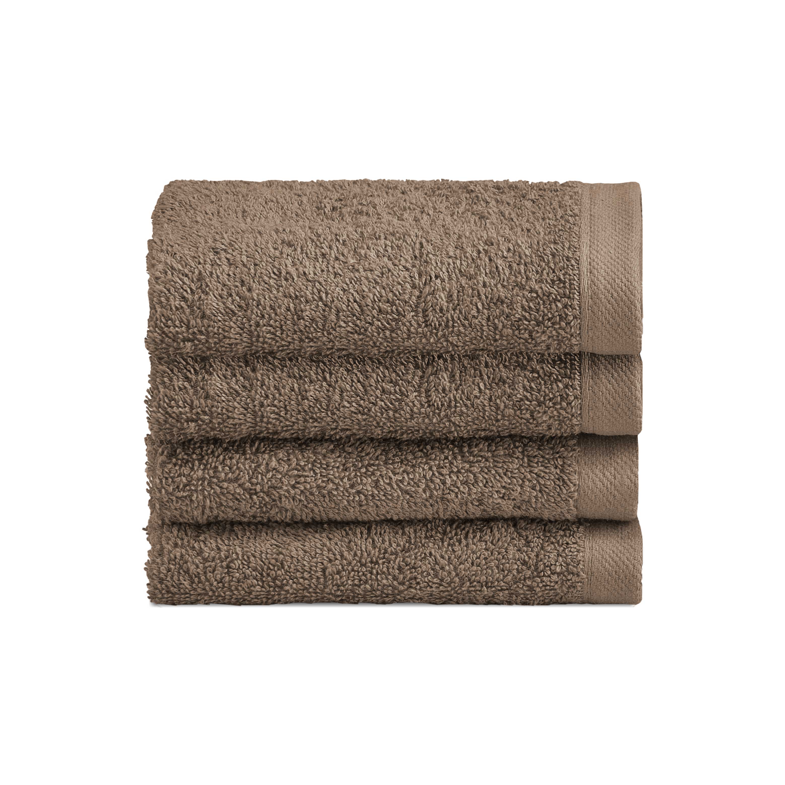 Biancoperla Set 4 Lavette in Spugna di Cotone Tinta Unita - Perla