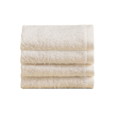 Biancoperla Set 4 Lavette in Spugna di Cotone Tinta Unita - Perla