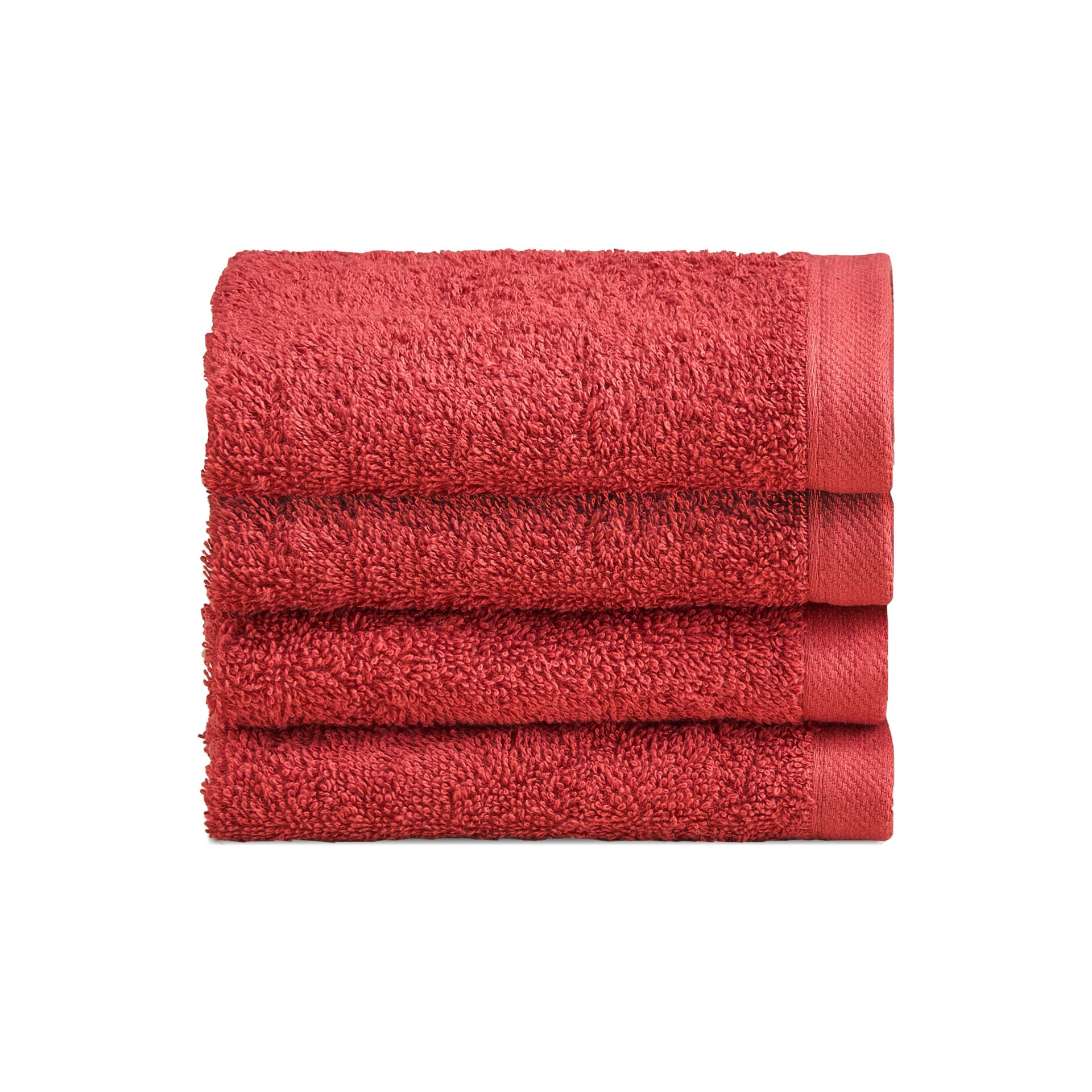 Biancoperla Set 4 Lavette 30x30 in Spugna di Cotone Tinta Unita - Perla - Valenza