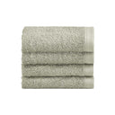 Biancoperla Set 4 Lavette in Spugna di Cotone Tinta Unita - Perla