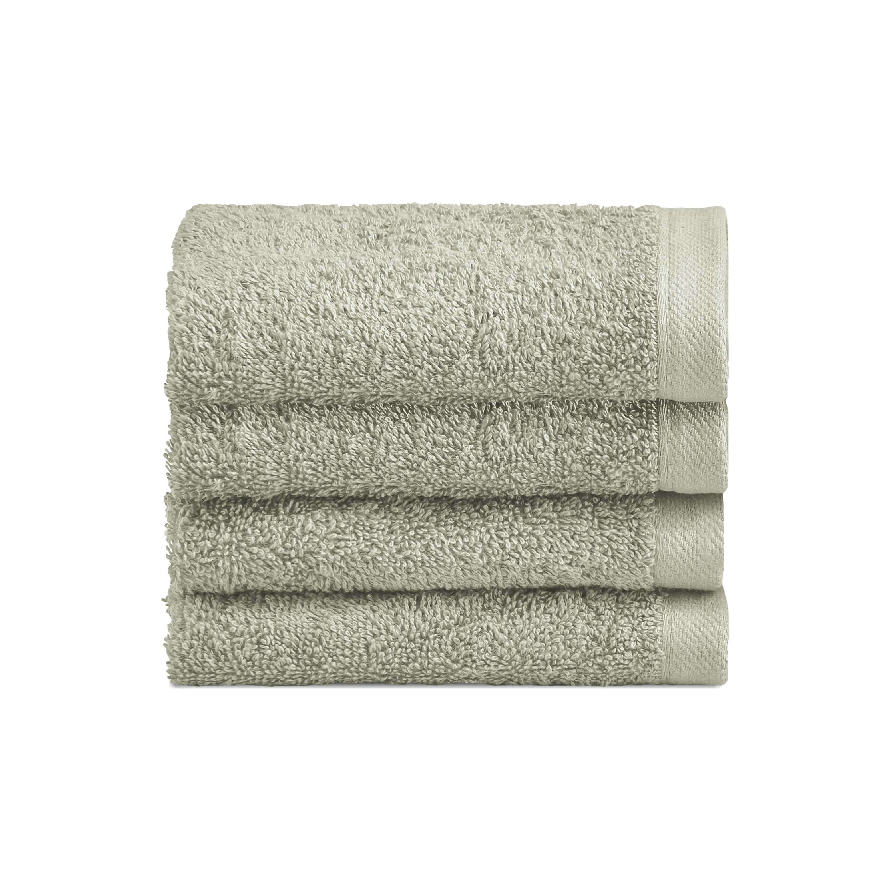 Biancoperla Set 4 Lavette in Spugna di Cotone Tinta Unita - Perla