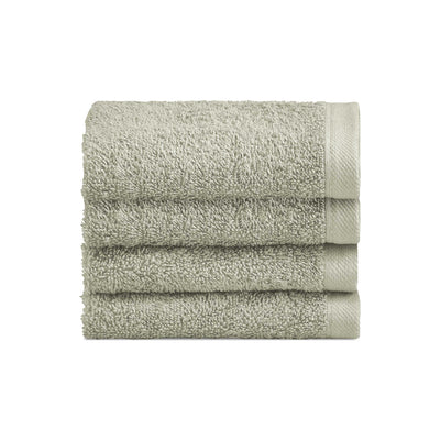 Biancoperla Set 4 Lavette in Spugna di Cotone Tinta Unita - Perla