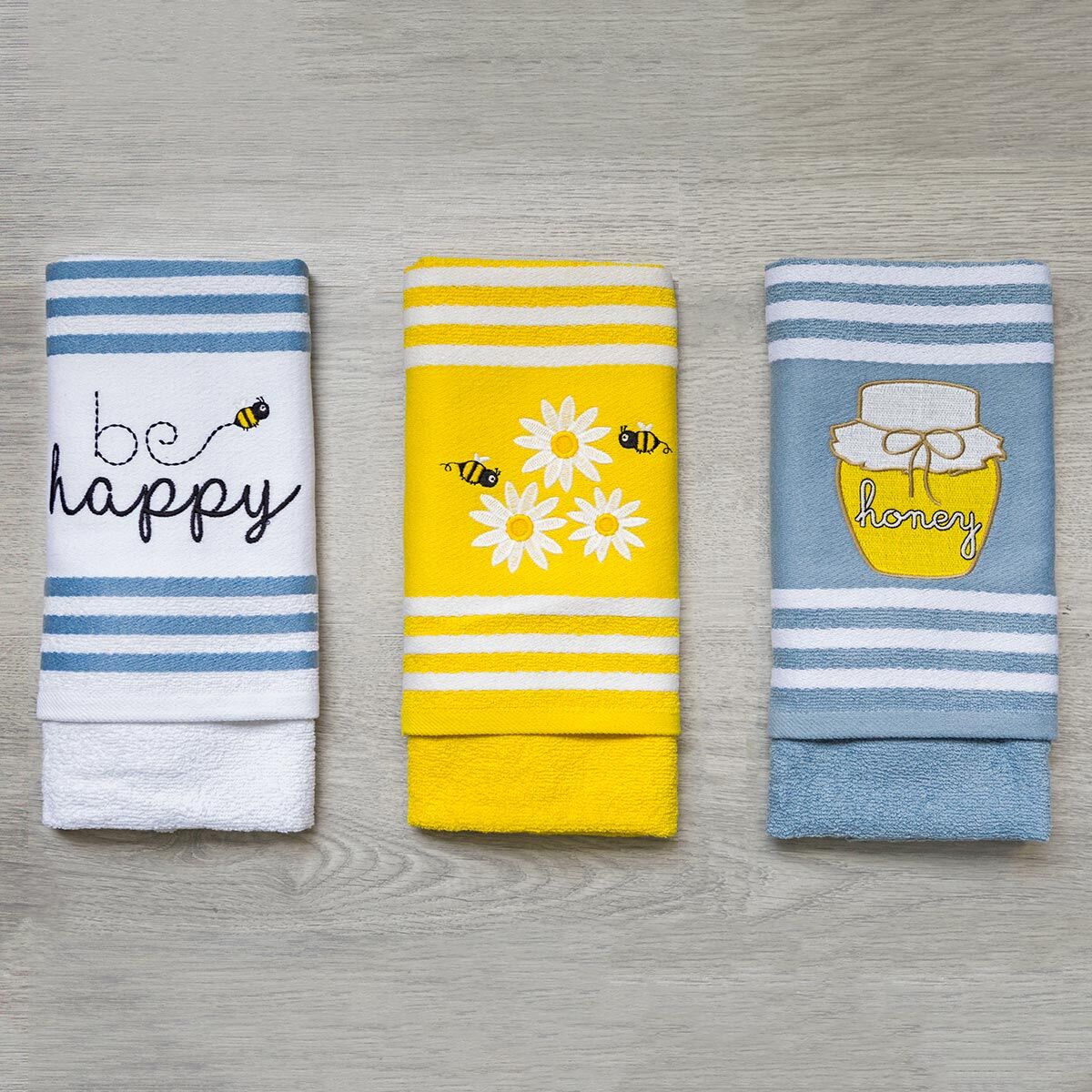 Maestri Cotonieri Set da 3 Strofinacci Happy 2604S14