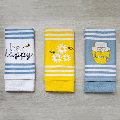 Maestri Cotonieri Set da 3 Strofinacci Happy 2604S14