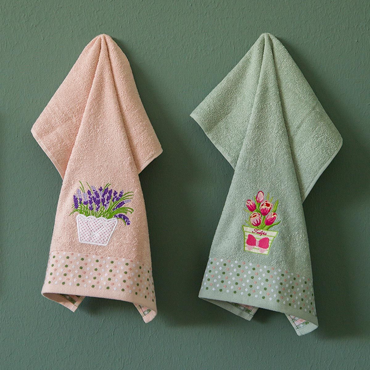 Maestri Cotonieri Set da 2 Strofinacci Primavera 2604S100