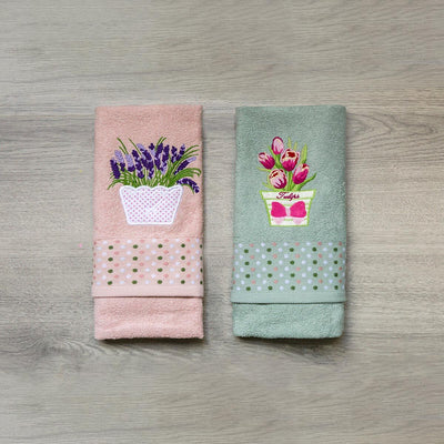 Maestri Cotonieri Set da 2 Strofinacci Primavera 2604S100