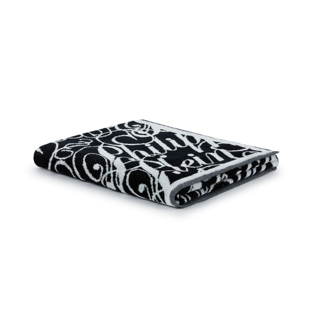 Philipp Plein Telo Bagno Script Moderno in Spugna