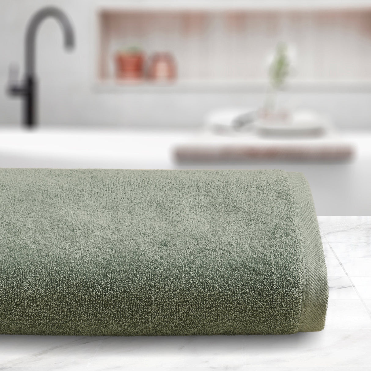 Biancoperla Telo da bagno in Spugna di Cotone Tinta Unita - Perla
