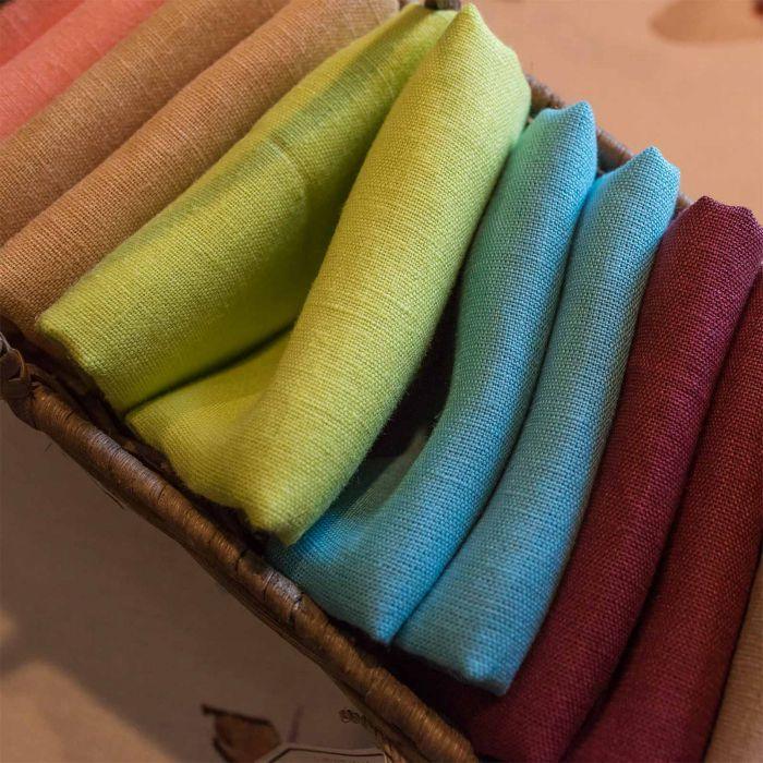 Tessitura Toscana Pack of 6 Solid Color Linen Napkins Tiziano B44
