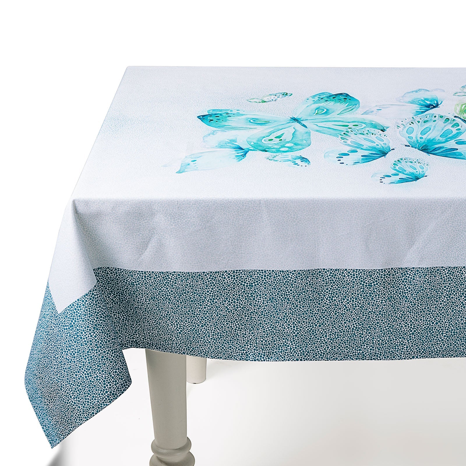 Caleffi Tovaglia in Puro Cotone Stampa Digitale Farfalle 2505S - Varie Dimensioni