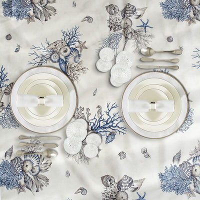 Servizio da Tavola x12 CORALLI blu By MAESTRI COTONIERI