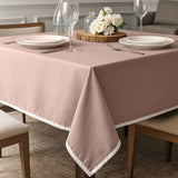 Maestri Cotonieri  Tovaglia India in Panama di Cotone con Bordo Bianco – Varie Dimensioni