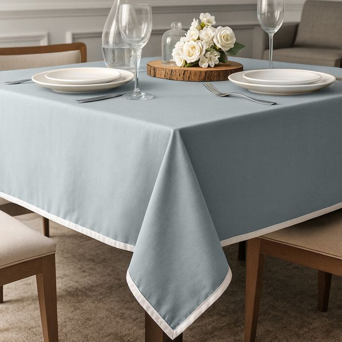 Maestri Cotonieri  Tovaglia India in Panama di Cotone con Bordo Bianco – Varie Dimensioni