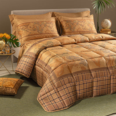 Alviero Martini Geo Tartan Trapunta in Raso di cotone Matrimoniale 1015729