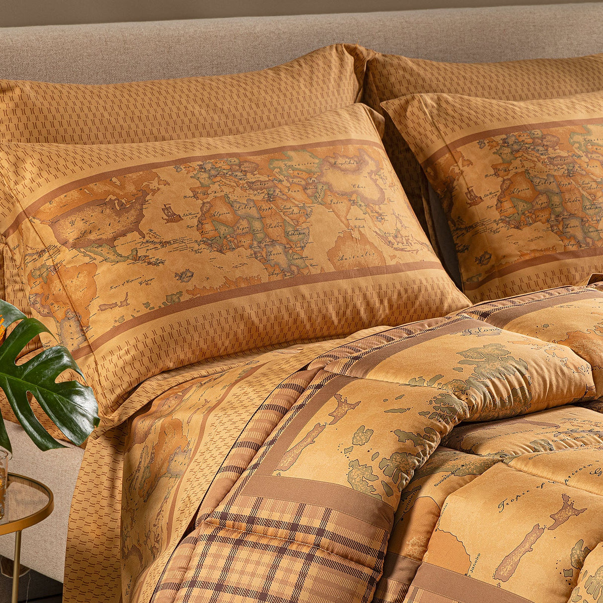 Alviero Martini Geo Tartan Trapunta in Raso di cotone Matrimoniale 1015729