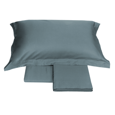 Fazzini Completo Lenzuola Matrimoniale in Raso di Cotone Finissimo Trecento S130