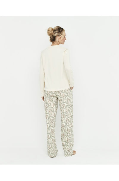 Selmark pigiama invernale da Donna in cotone felpato P13373