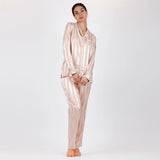 Admas Women's Pajamas in Silk Effect Satin Open Forward 55838 S32