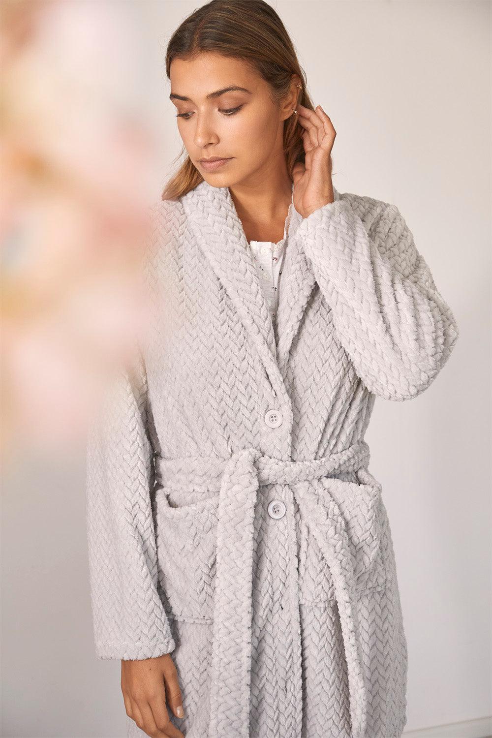 Admas Vestaglia Invernale da Donna in Pile Abbottonata 57373 S25