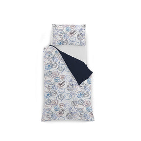 Parure Copripiumino con Federe Stampato in Microfibra Travel Life - Dimensioni Varie - Passarelli Biancheria
