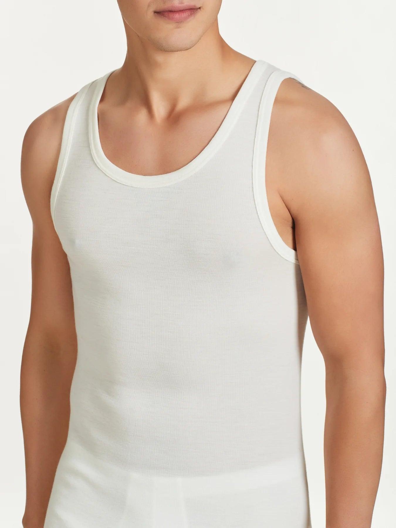 Ragno Canottiera Spalla Larga in Lana da Uomo 060032 S26 - Passarelli Biancheria