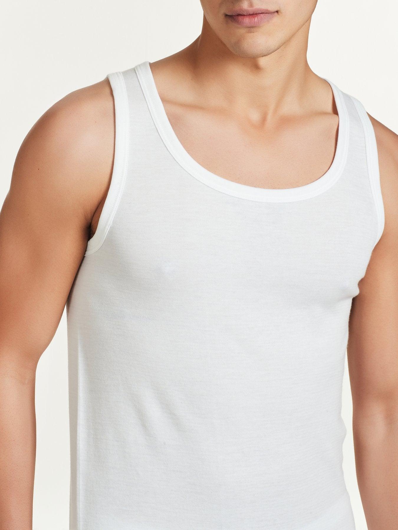 Ragno Canottiera Invernale per Uomo Spalla Larga in Lana Cotone 065452 S16 - Passarelli Biancheria