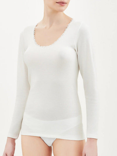 Ragno Maglia Maniche Lunghe Lana Cotone da Donna 071859 S28 - Passarelli Biancheria