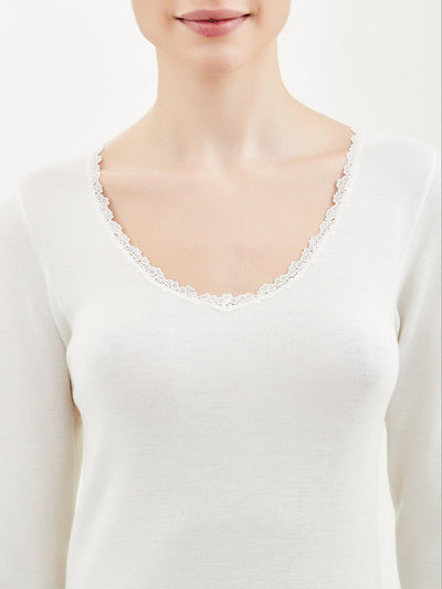 Ragno Maglia Maniche Lunghe Lana Cotone da Donna 071859 S28 - Passarelli Biancheria